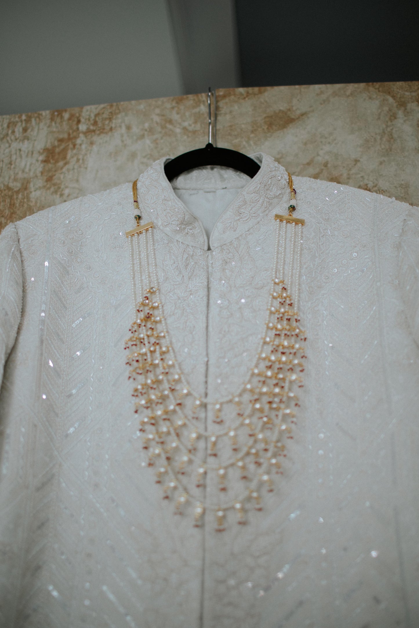 Ivory Mosaic Sherwani