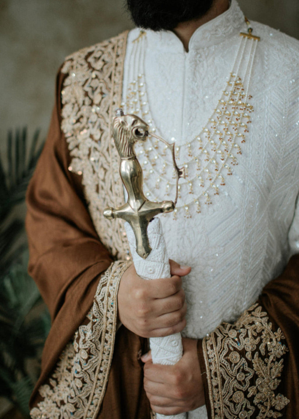 Ivory Mosaic Sherwani