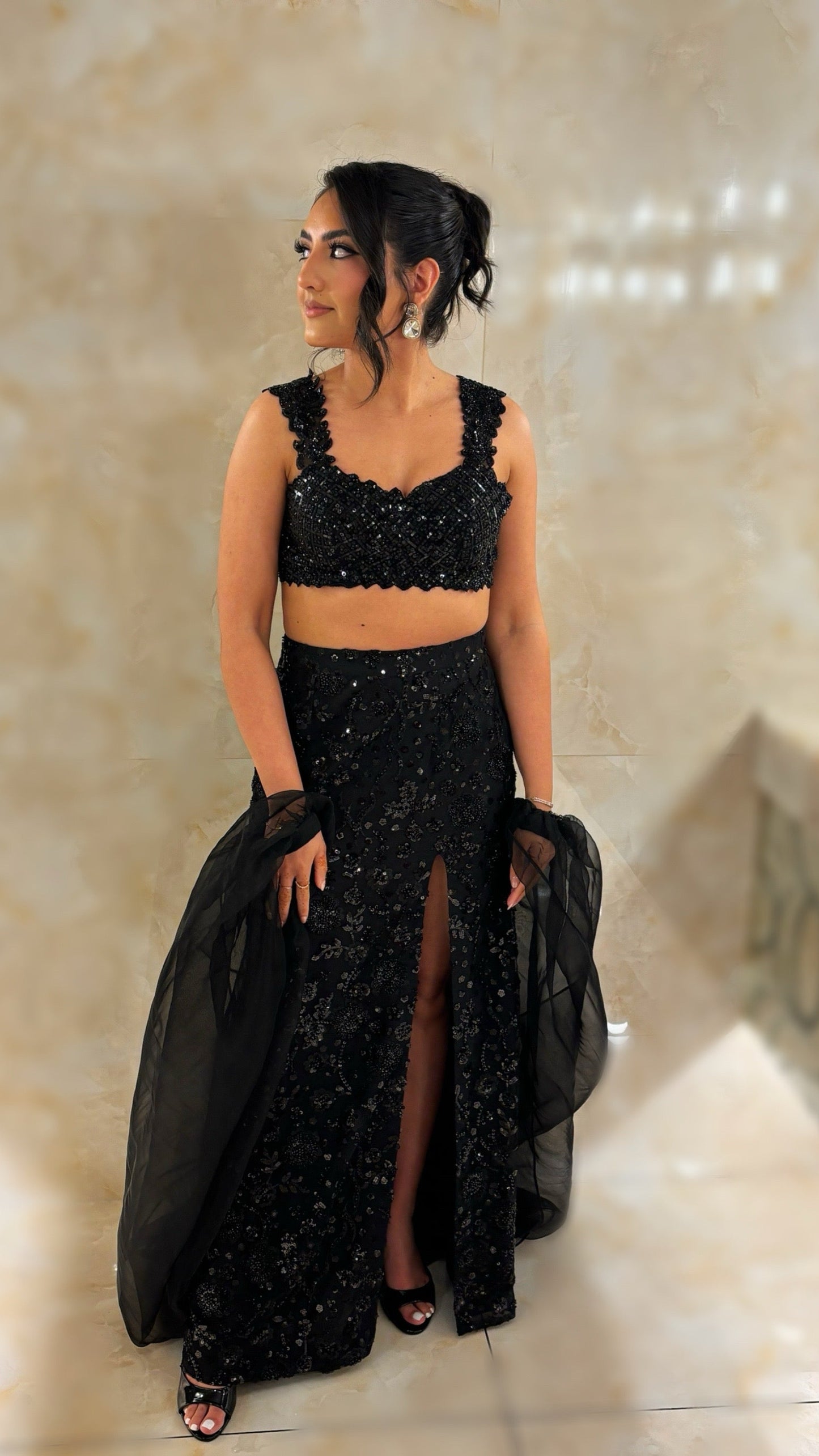 Celestial Noir Skirt Ensemble