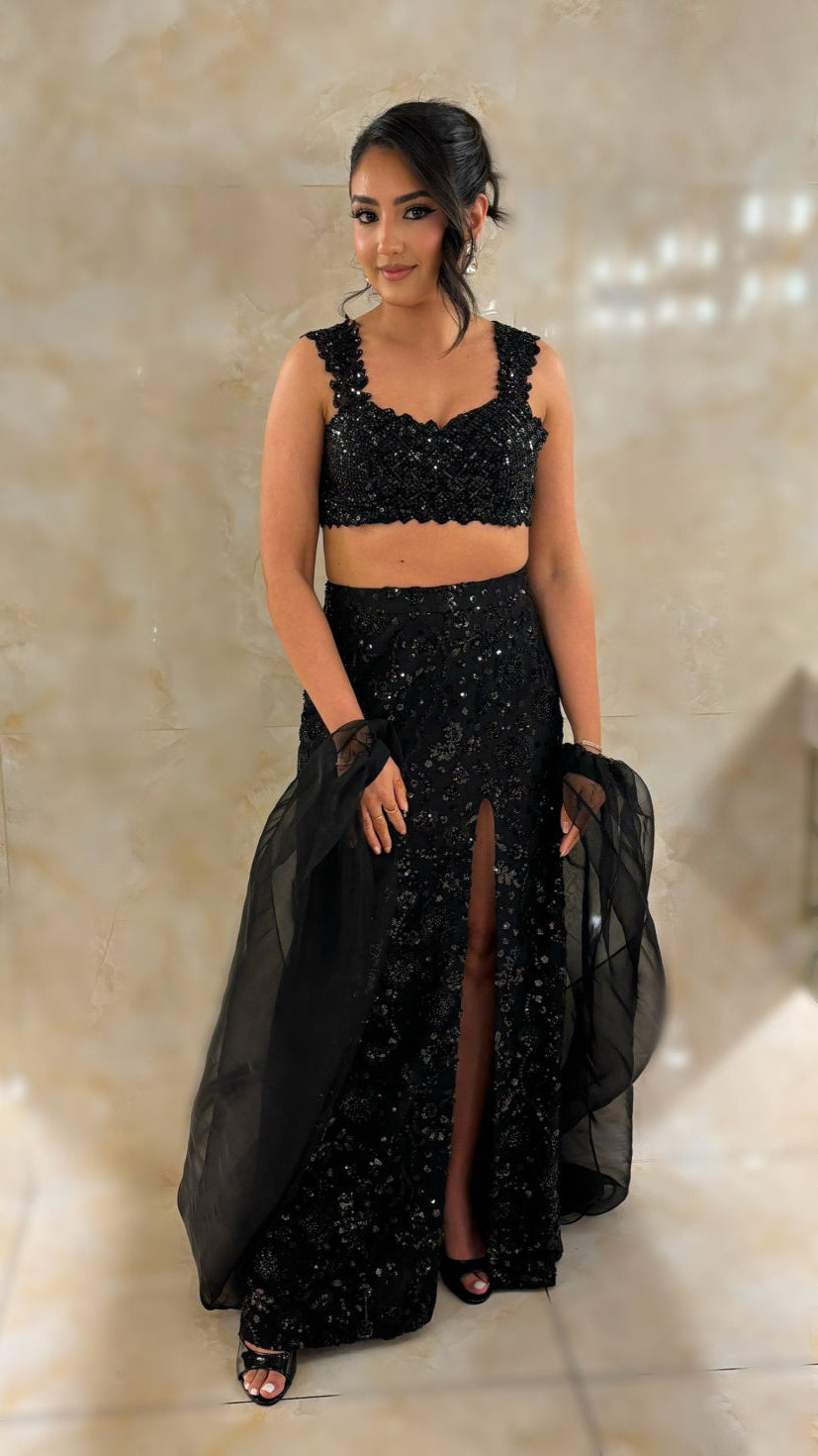 Celestial Noir Skirt Ensemble