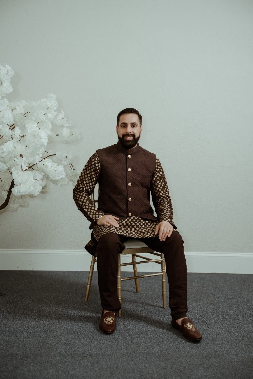 Royale Brown Nehru Jacket