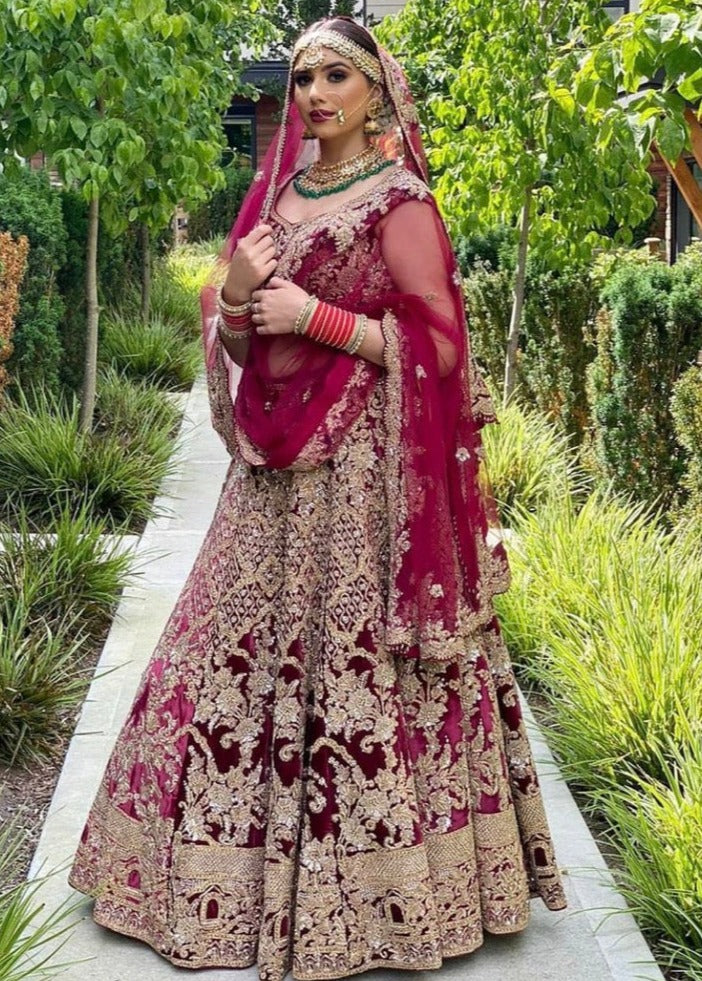 Maroon Bridal Ensemble