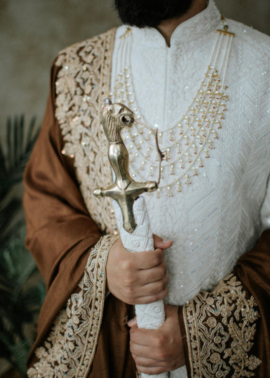 Ivory Mosaic Sherwani