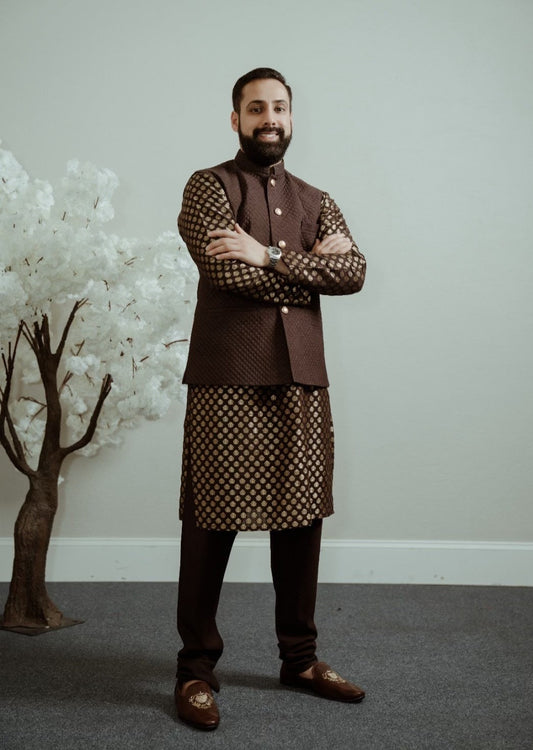 Royale Brown Nehru Jacket