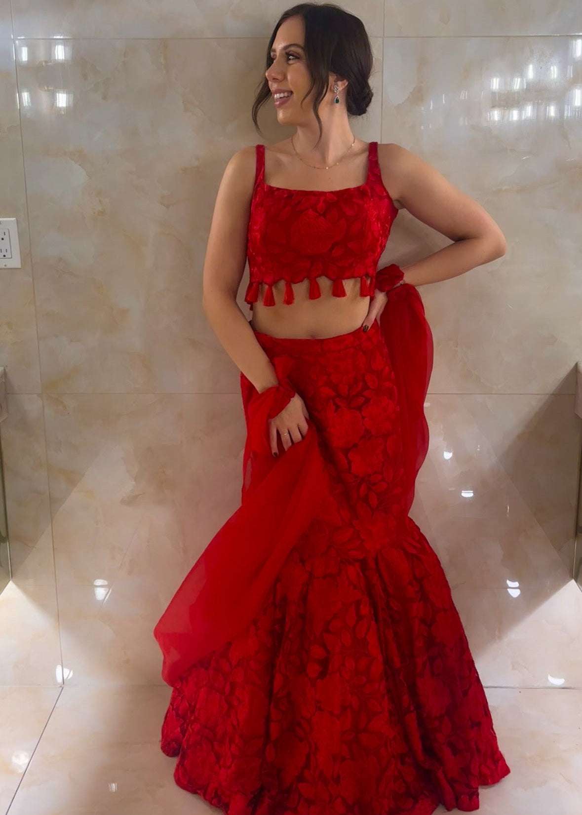 Scarlet Rose Lehenga
