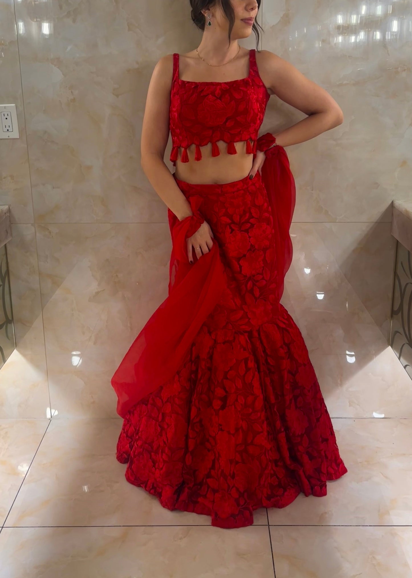 Scarlet Rose Lehenga