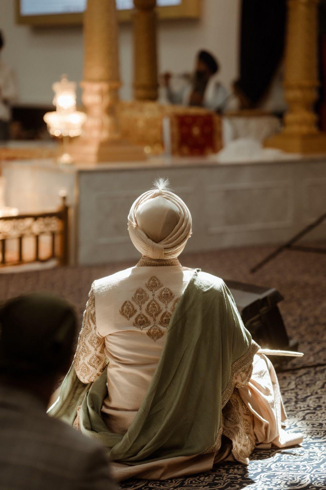 Gold Hand Embroidered Sherwani
