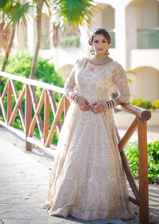 Blush Embroidered Gown